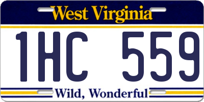 WV license plate 1HC559