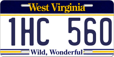 WV license plate 1HC560
