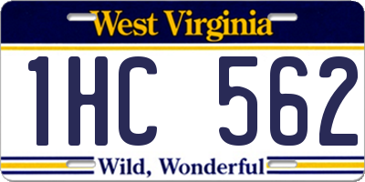 WV license plate 1HC562