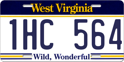WV license plate 1HC564