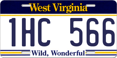 WV license plate 1HC566