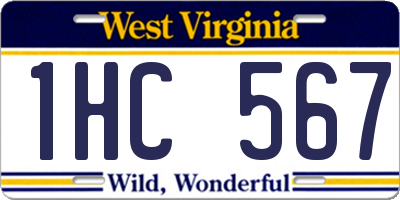 WV license plate 1HC567