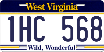 WV license plate 1HC568