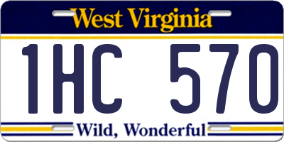 WV license plate 1HC570