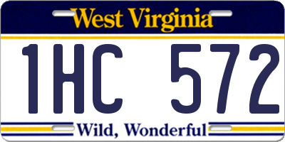 WV license plate 1HC572