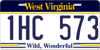 WV license plate 1HC573