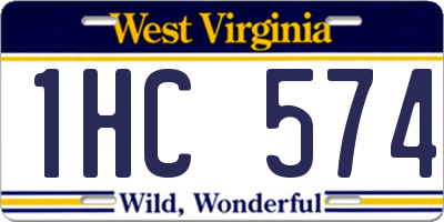 WV license plate 1HC574