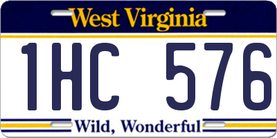 WV license plate 1HC576