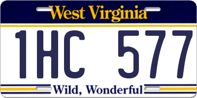 WV license plate 1HC577