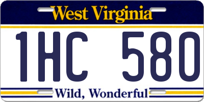 WV license plate 1HC580