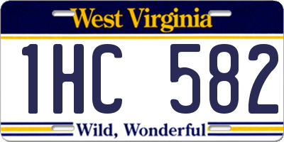 WV license plate 1HC582