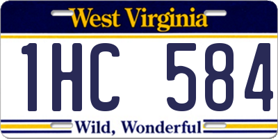 WV license plate 1HC584
