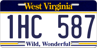 WV license plate 1HC587