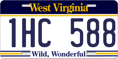 WV license plate 1HC588
