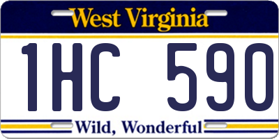 WV license plate 1HC590