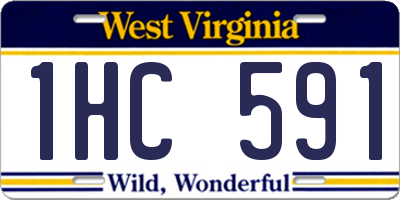 WV license plate 1HC591