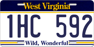 WV license plate 1HC592