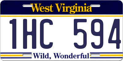 WV license plate 1HC594