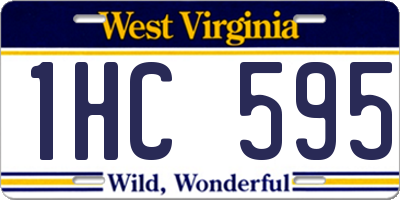 WV license plate 1HC595