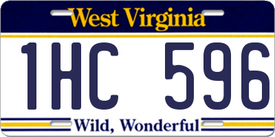 WV license plate 1HC596