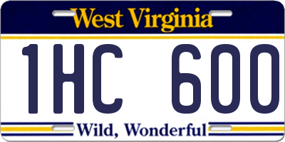 WV license plate 1HC600