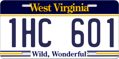 WV license plate 1HC601