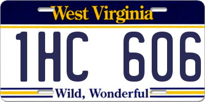 WV license plate 1HC606