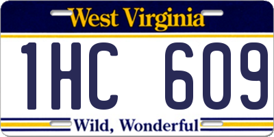 WV license plate 1HC609