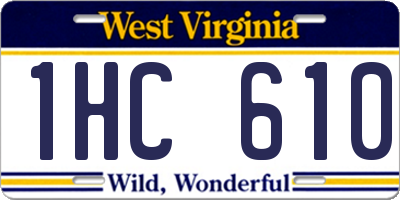 WV license plate 1HC610