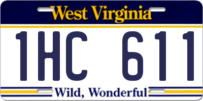 WV license plate 1HC611