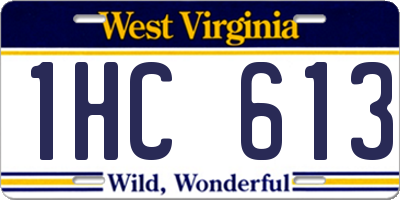 WV license plate 1HC613