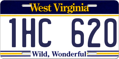 WV license plate 1HC620