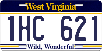 WV license plate 1HC621