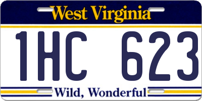 WV license plate 1HC623