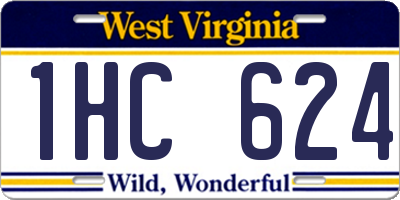 WV license plate 1HC624