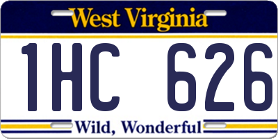 WV license plate 1HC626
