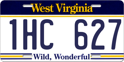 WV license plate 1HC627