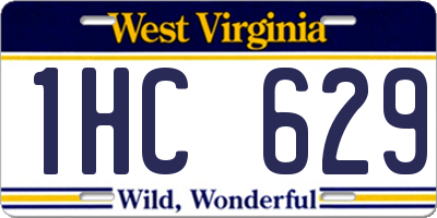 WV license plate 1HC629