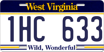 WV license plate 1HC633