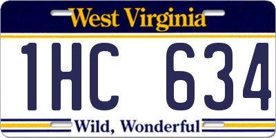 WV license plate 1HC634