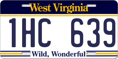 WV license plate 1HC639