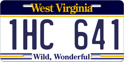 WV license plate 1HC641