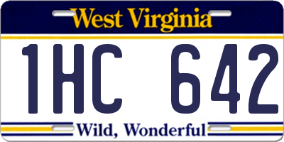 WV license plate 1HC642