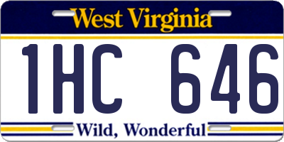 WV license plate 1HC646