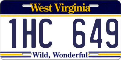 WV license plate 1HC649