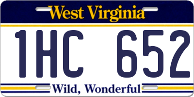 WV license plate 1HC652