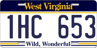WV license plate 1HC653