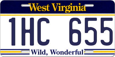 WV license plate 1HC655