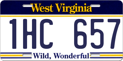 WV license plate 1HC657