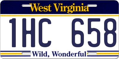 WV license plate 1HC658